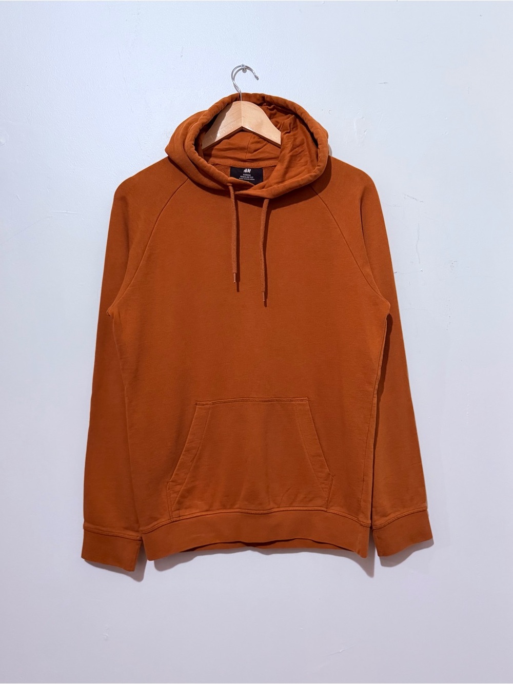 H&M Men's Hooded Sweatshirt in Rust